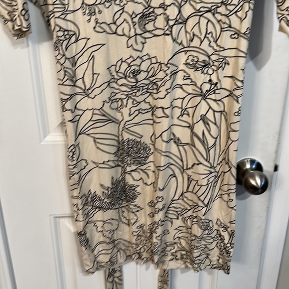 Rachel Pally Cream Black Floral Short Sleeve Dress Size Small - Picture 7 of 10